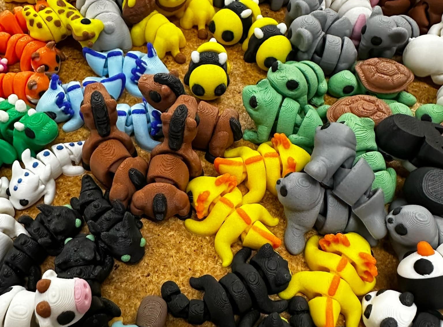 Tiny fidget pets in a variety of colors and styles