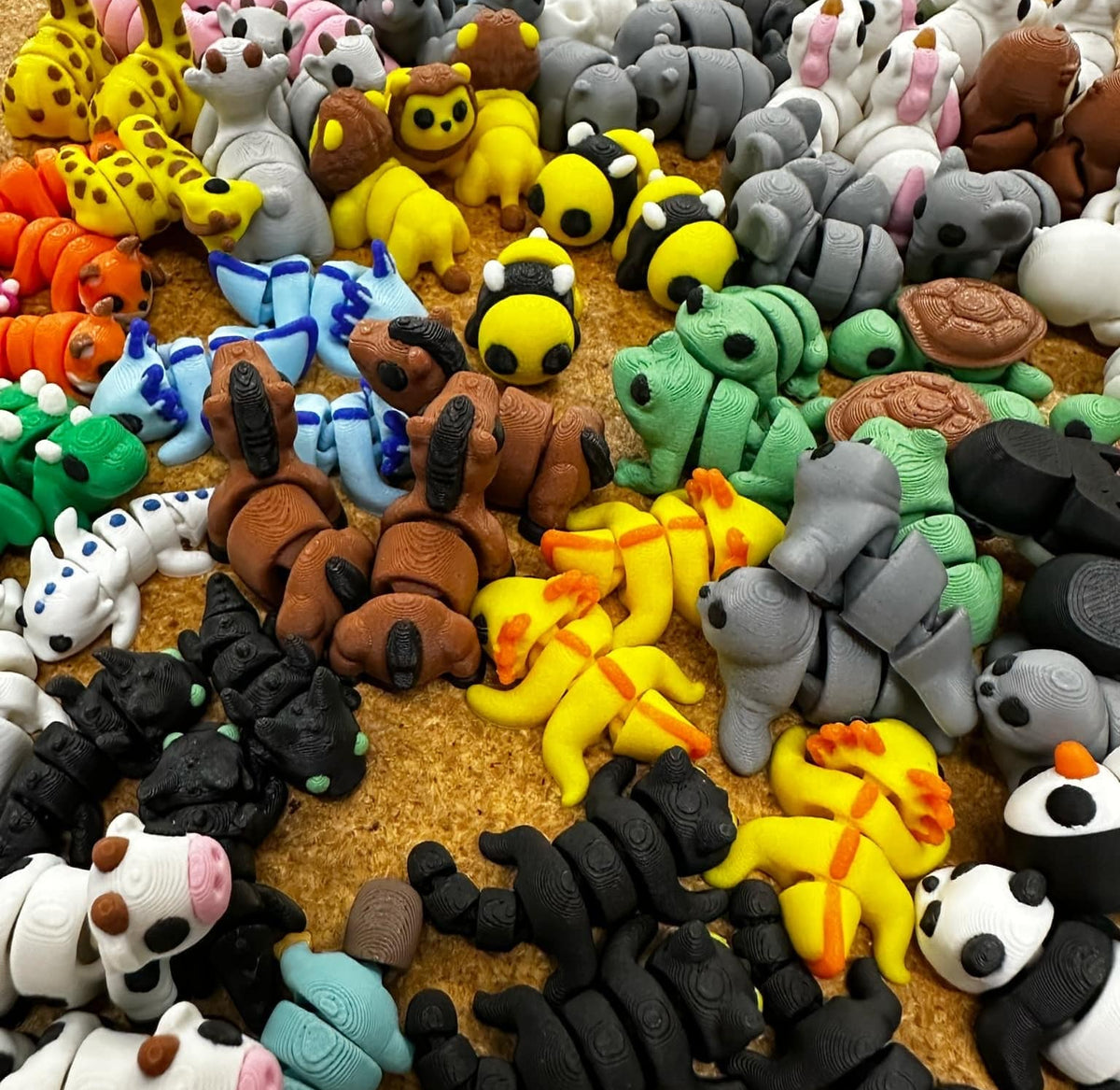 Tiny fidget pets in a variety of colors and styles