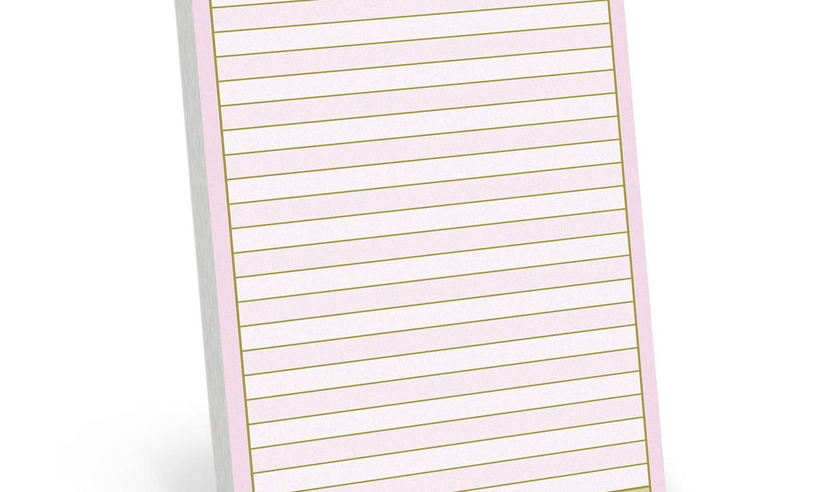 Notebook page with a pink border titled "BEFORE I FORGET," featuring lined sections for notes. Checkboxes at the bottom labeled "DONE" and "OOPS, FORGOT."