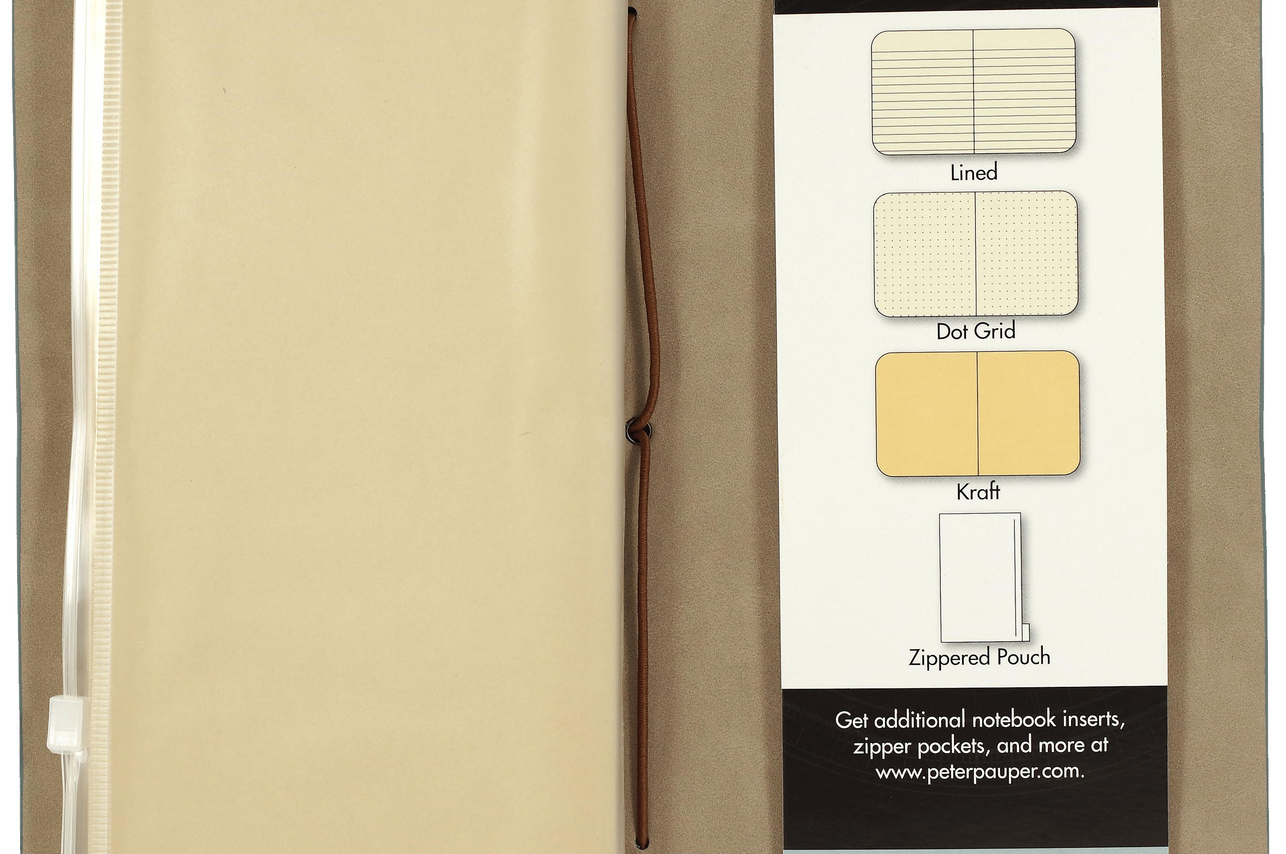 Soft blue textured notebook with a brown elastic loop closure. Minimalist design conveys a sense of simplicity and elegance.