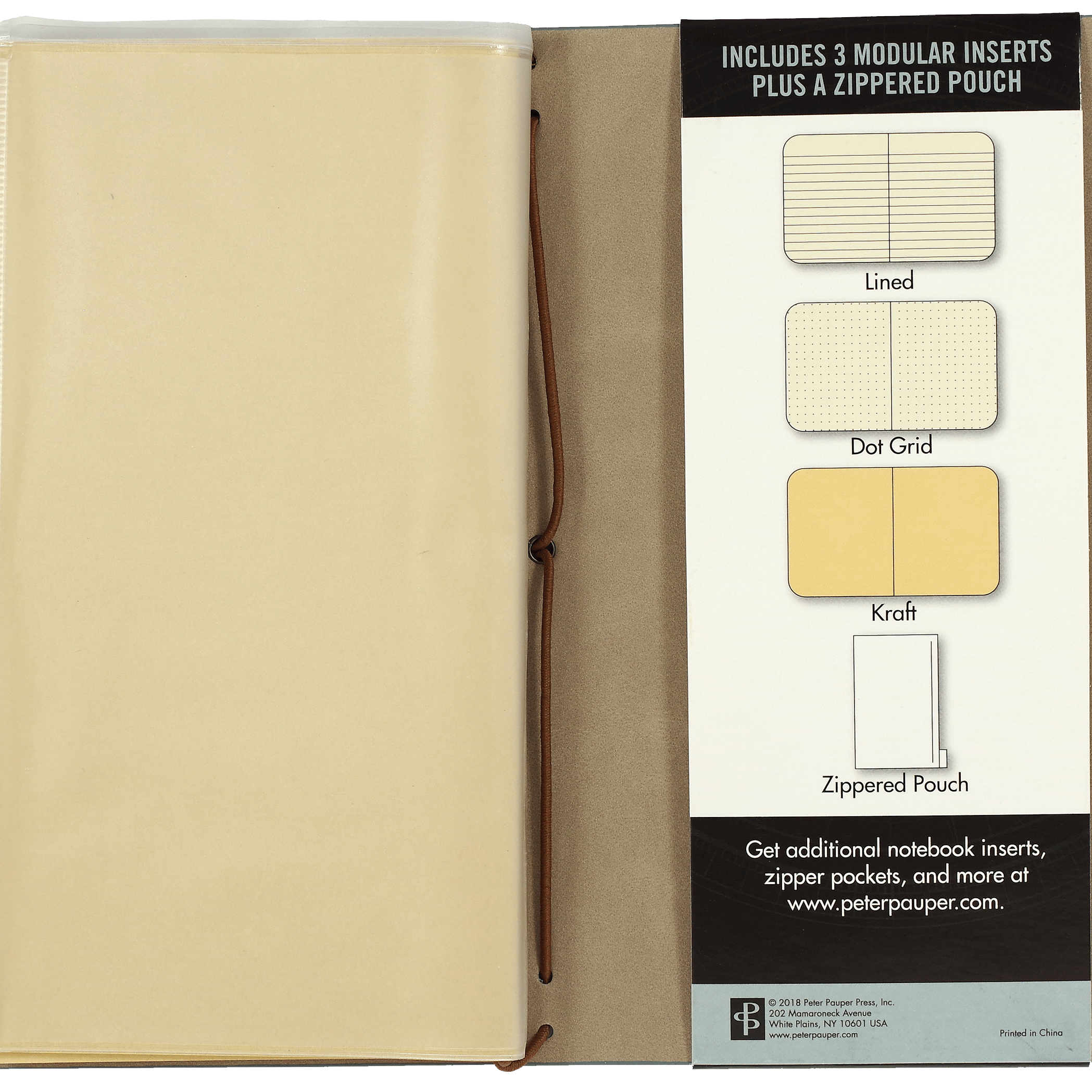 Soft blue textured notebook with a brown elastic loop closure. Minimalist design conveys a sense of simplicity and elegance.