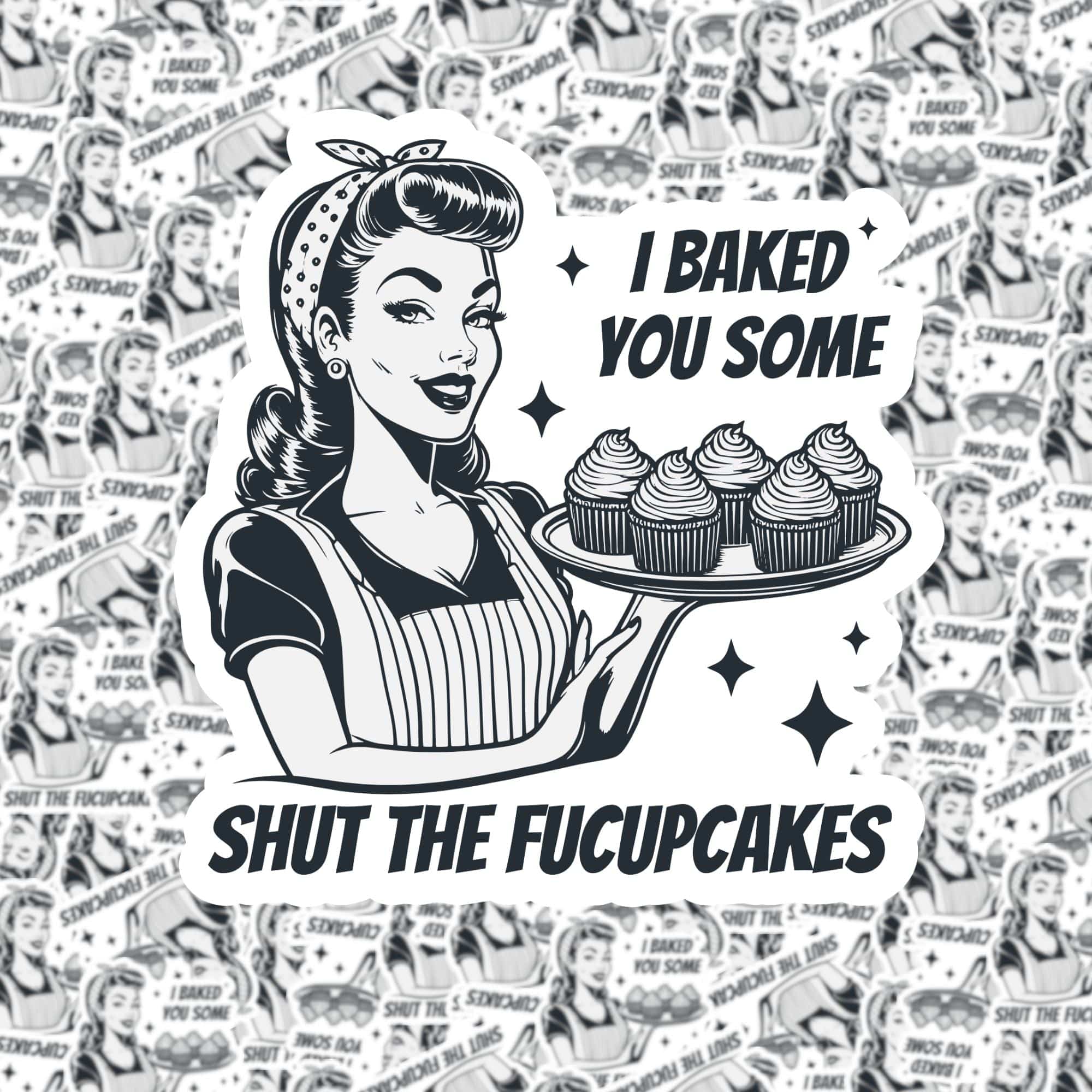 GR8Shop I Just Baked You Some Shut The Fucupcakes T-Shirt Maglietta Grigio per Uomo Size S
