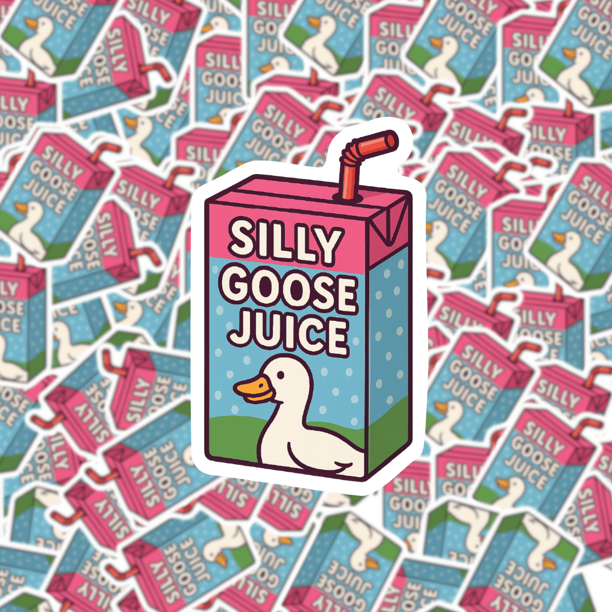 Silly Goose Juice Sticker – Fuzzy Loon Designs