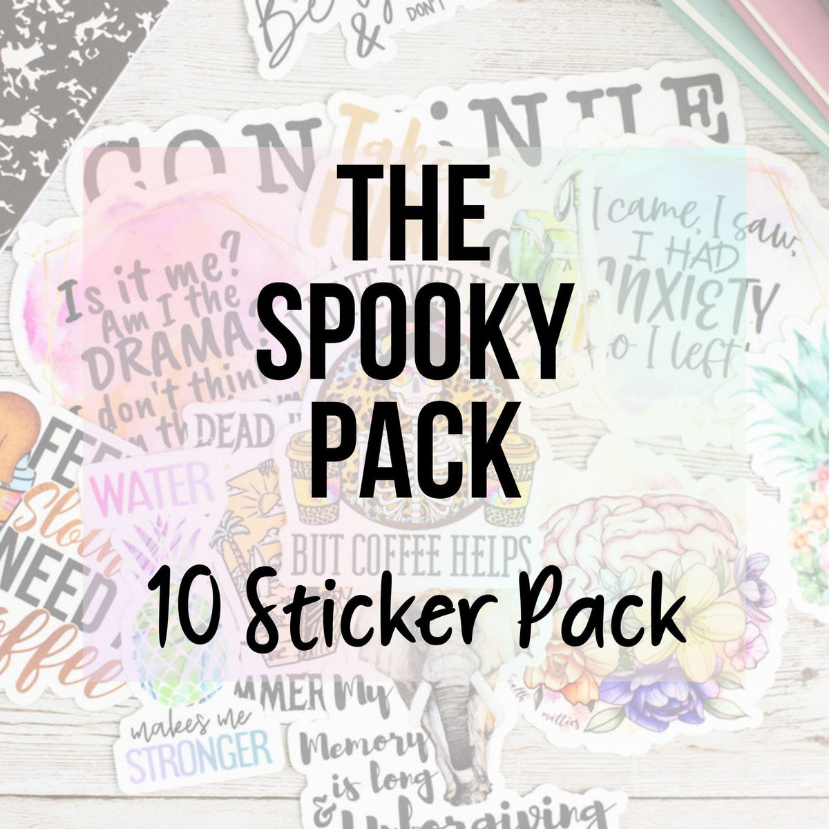 The Spooky Pack | 10 Sticker Pack – Fuzzy Loon Designs