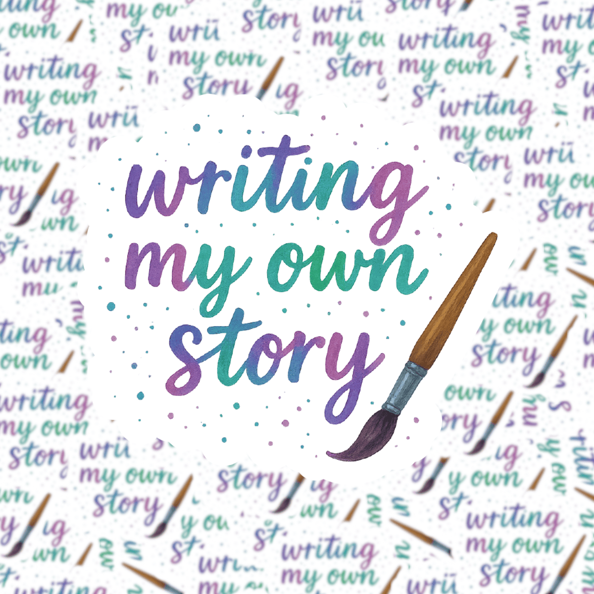 Writing My Own Story Sticker – Fuzzy Loon Designs