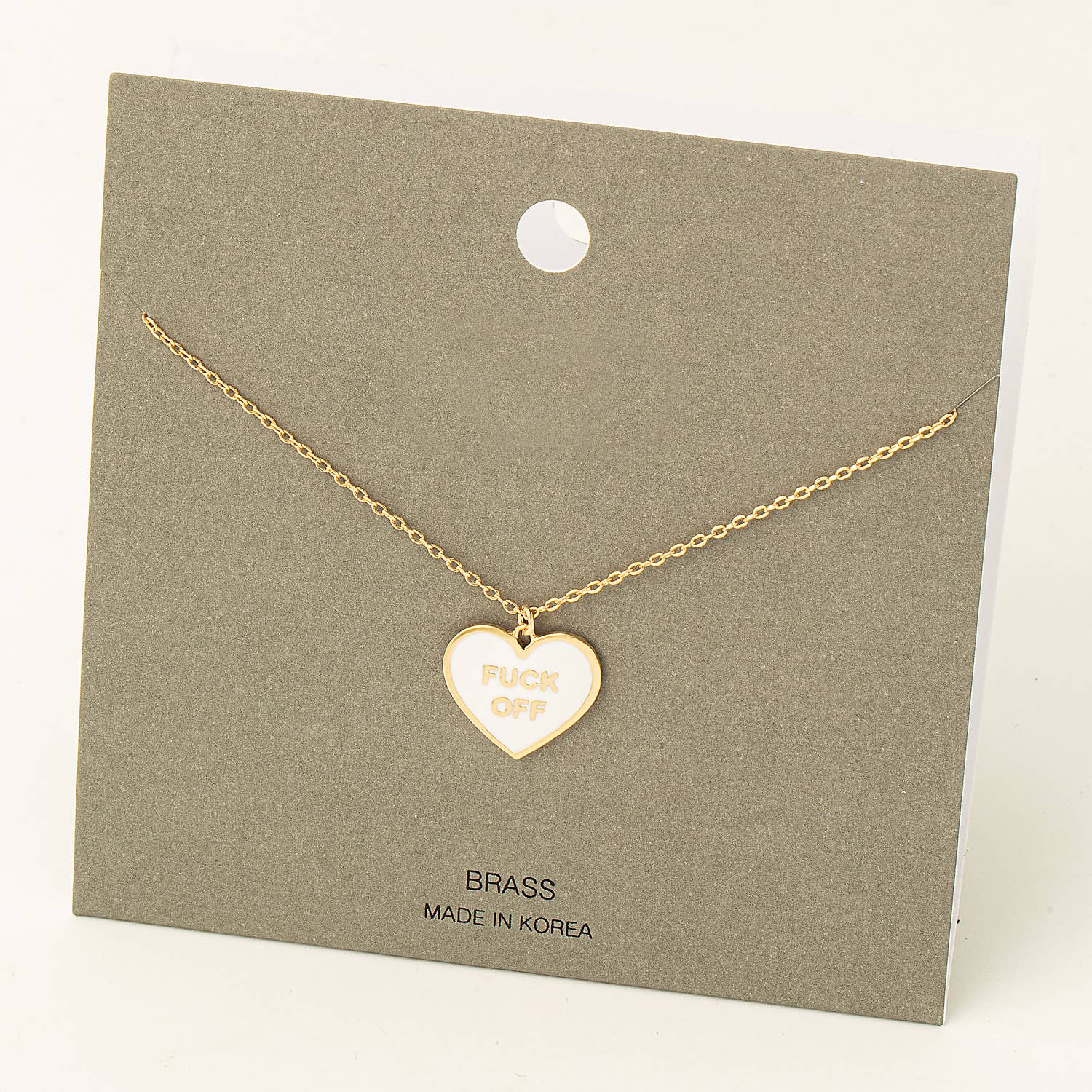 White Fuck Off Necklace