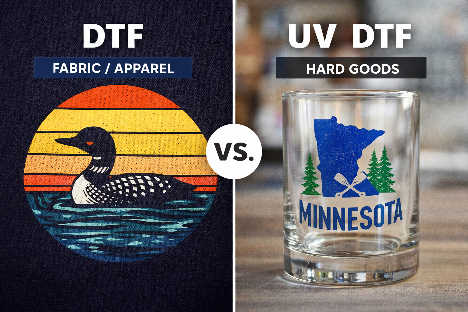 DTF vs. UV DTF: Which Transfer Should You Choose? (St. Cloud, MN Guide)