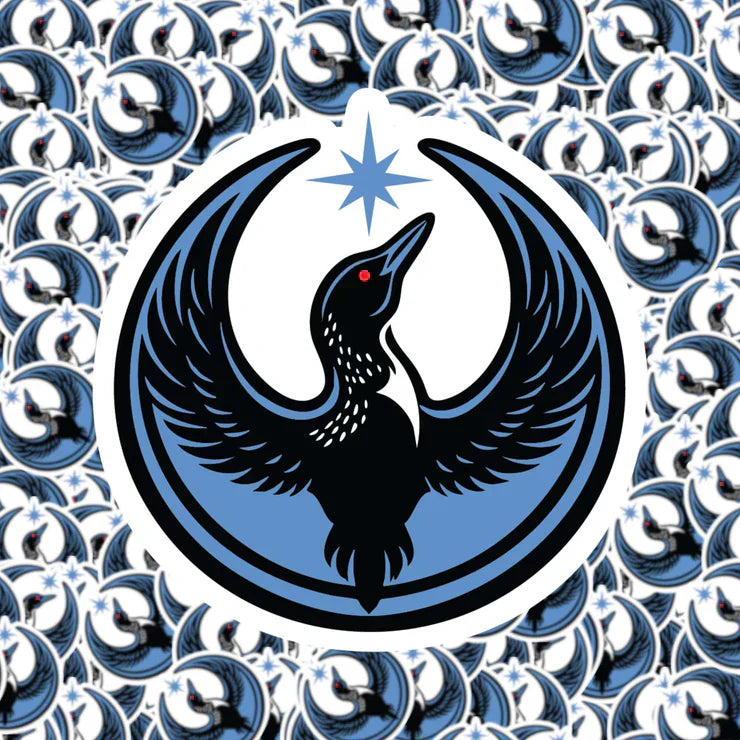 Rebel Loon Sticker with background
