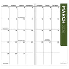 Calendar for March 2026 with a green sidebar. Includes holidays: Purim on the 4th, Daylight Saving on the 8th, St. Patrick's Day on the 17th, Eid al-Fitr and Spring begin on the 19th, and Palm Sunday on the 29th.