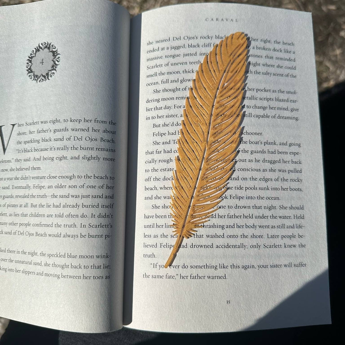 Feather Bookmark – Fuzzy Loon Designs