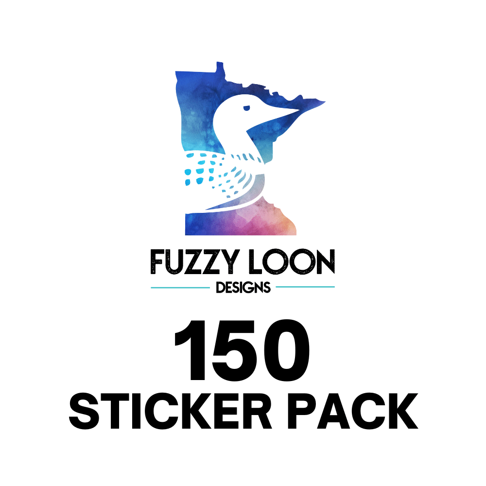 150 Sticker Pack | A Mix of Our Best-Sellers – Fuzzy Loon Designs