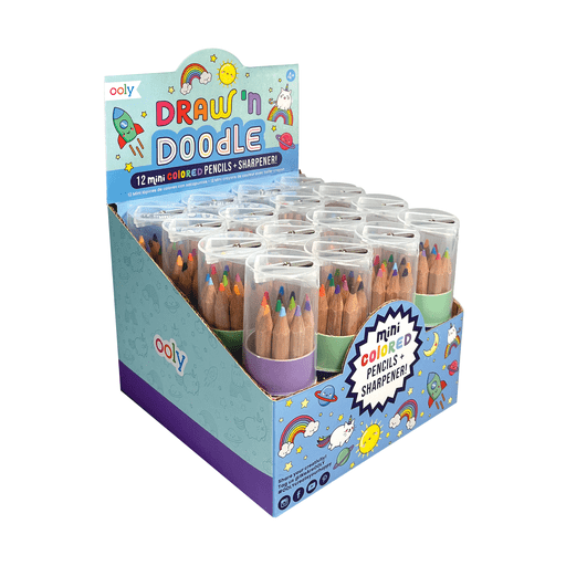 Draw 'n' Doodle Mini Colored Pencils + Sharpener – Fuzzy Loon Designs