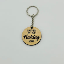 Mother of the Fucking Year Wood Keychain