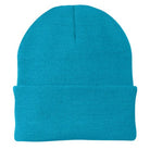 Blue beanie on a white background