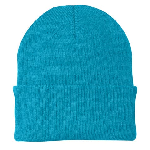 Blue beanie on a white background