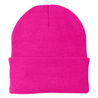 Pink beanie on a white background