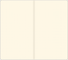 Open notebook with two cream-colored dotted pages. The dots are evenly spaced, creating a grid pattern. The overall tone is simple and minimalistic.