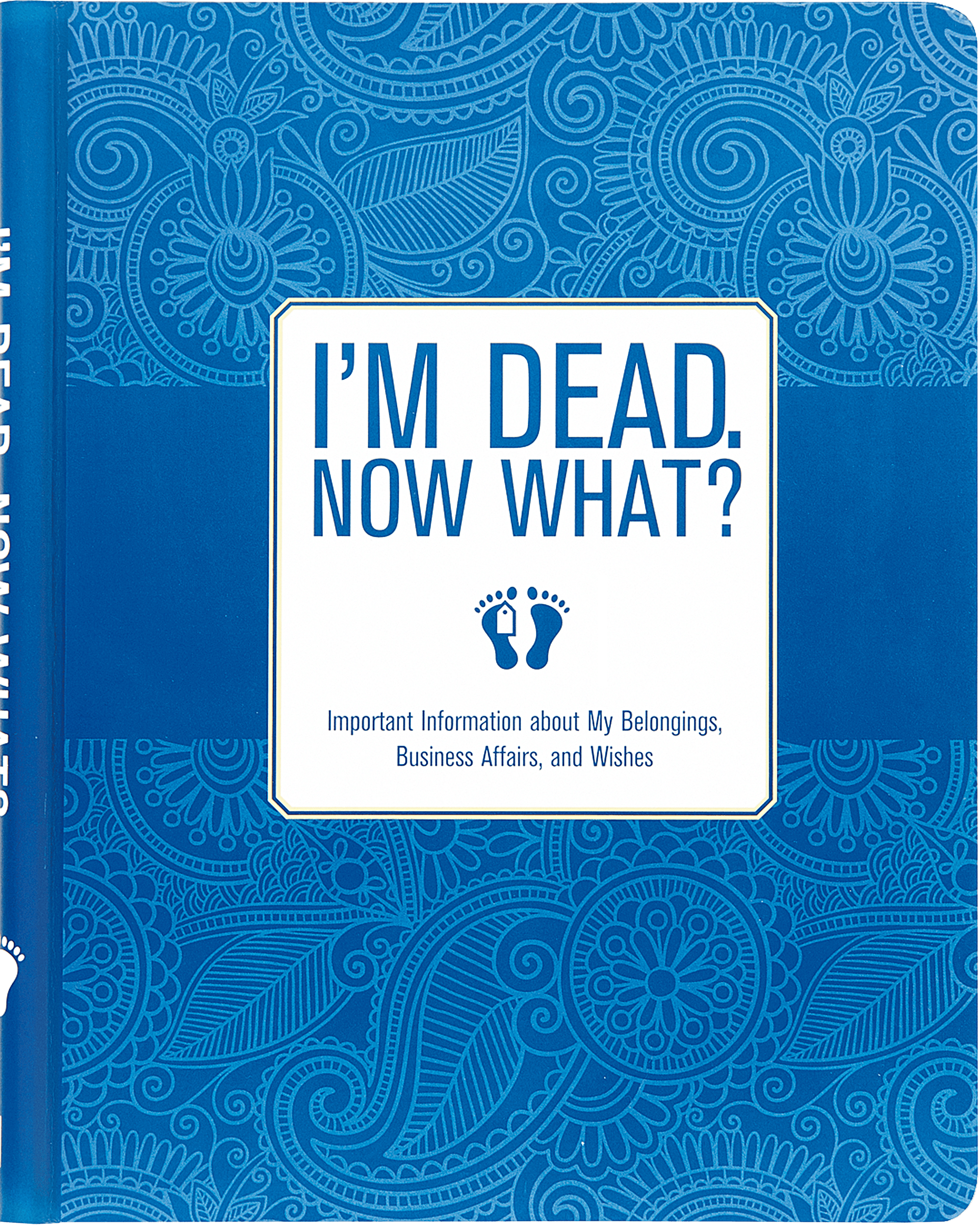 Blue book with white text and design on a blue background