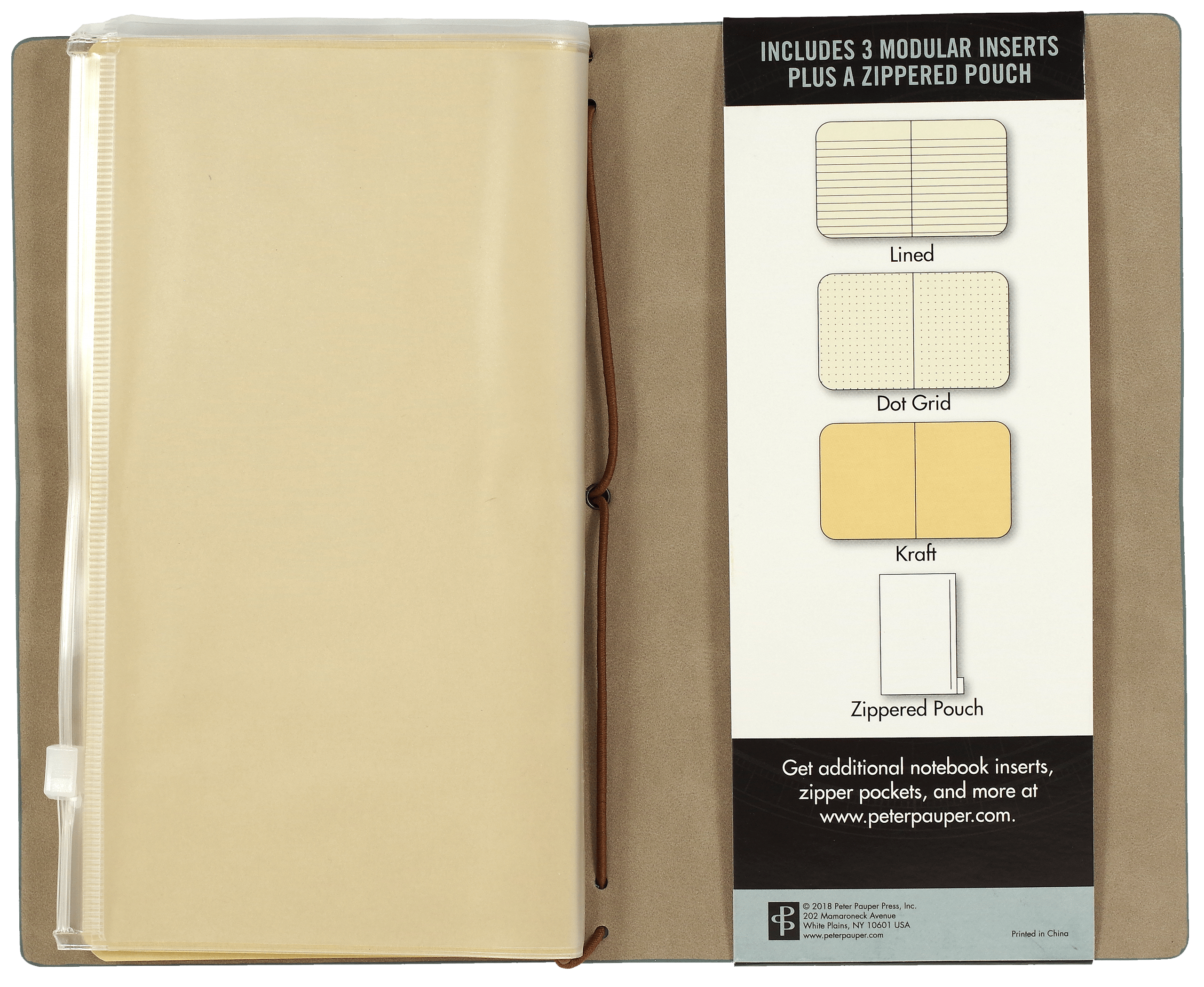 Soft blue textured notebook with a brown elastic loop closure. Minimalist design conveys a sense of simplicity and elegance.