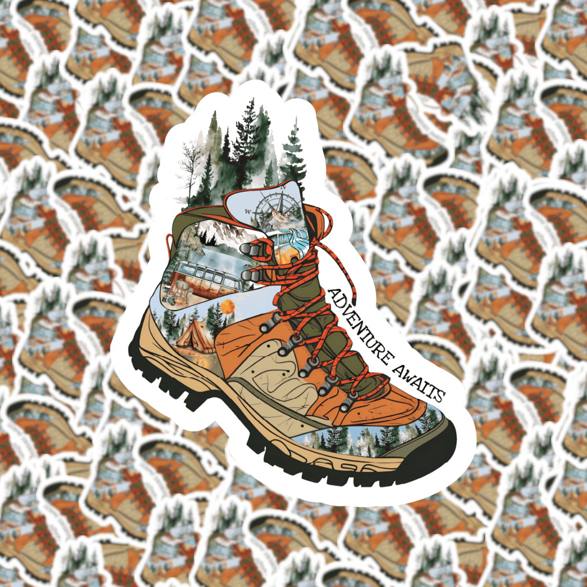 Adventure Awaits Sticker – Fuzzy Loon Designs