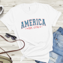 America Est 1776 Patriotic Adult T-Shirt
