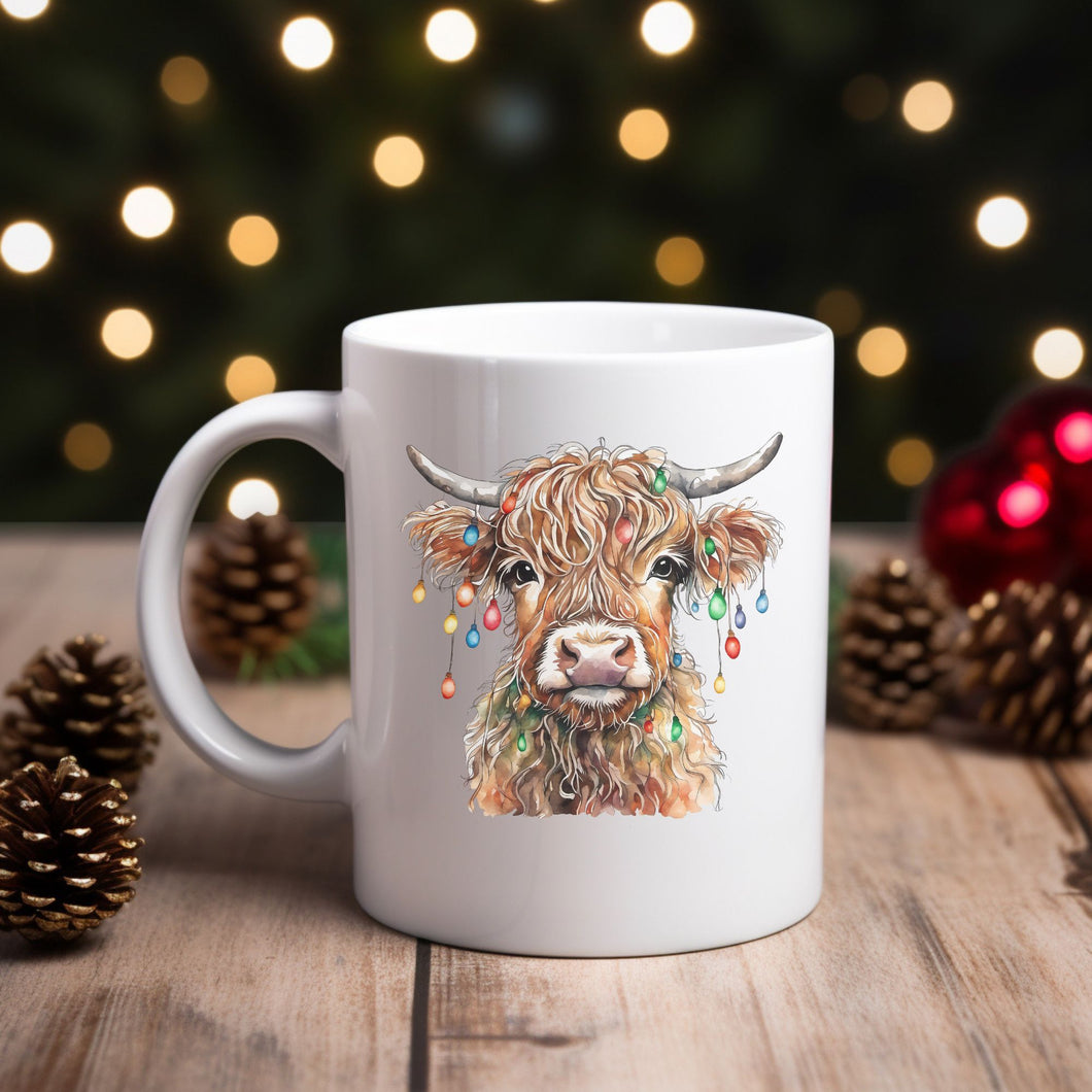 Christmas Baby Highland Cow Coffee Mug