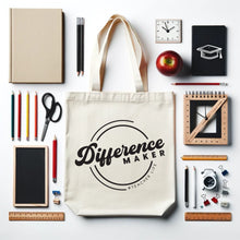 Difference Maker #TeacherLife Canvas Tote