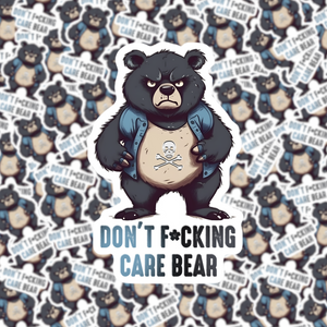 Don't F*cking Care Bear Sticker