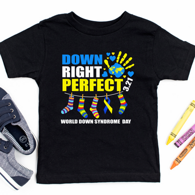Down Right Perfect 3.21 | Down Syndrome Awareness Kids T-Shirt