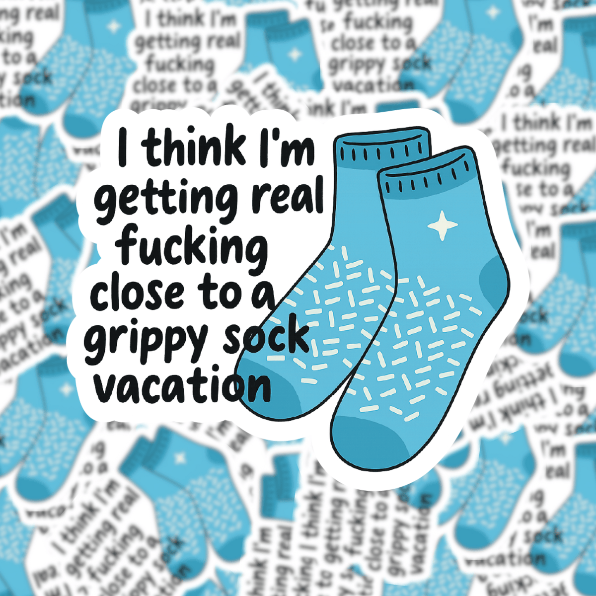 Grippy Sock Sticker – Fuzzy Loon Designs