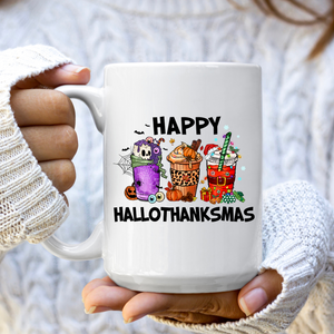 Happy Hallothanksmas Mug