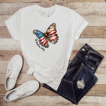 Let Freedom Ring Butterfly Adult Patriotic T-Shirt