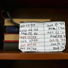 Library Due Date Card Canvas Pouch for book lovers — cream canvas bag with vintage library design, ideal for pens, pencils, or makeup