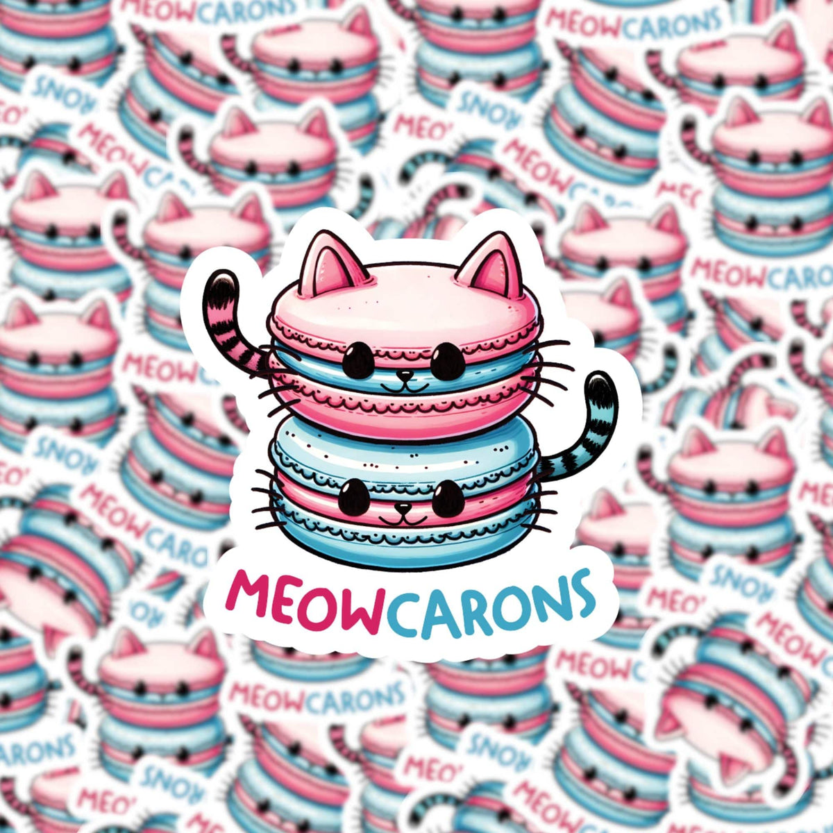 Meowcarons Sticker – Fuzzy Loon Designs