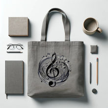 Music Notes Canvas Tote