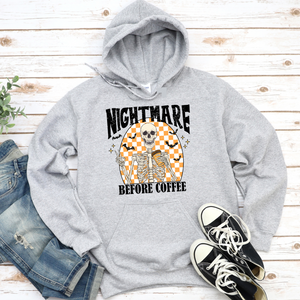 Nightmare Before Coffee Skeleton Hoodie Sweatshirt