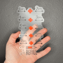 Transparent NURSE Water Tracker Sticker AM or PM | Motivational Water Bottle Sticker