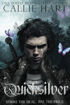Book Cover - Quick Silver by Callie Hart - Warrior with a silver tear - dark moody cover with butterflies
