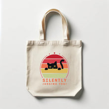 Silently Judging You Cat Canvas Tote