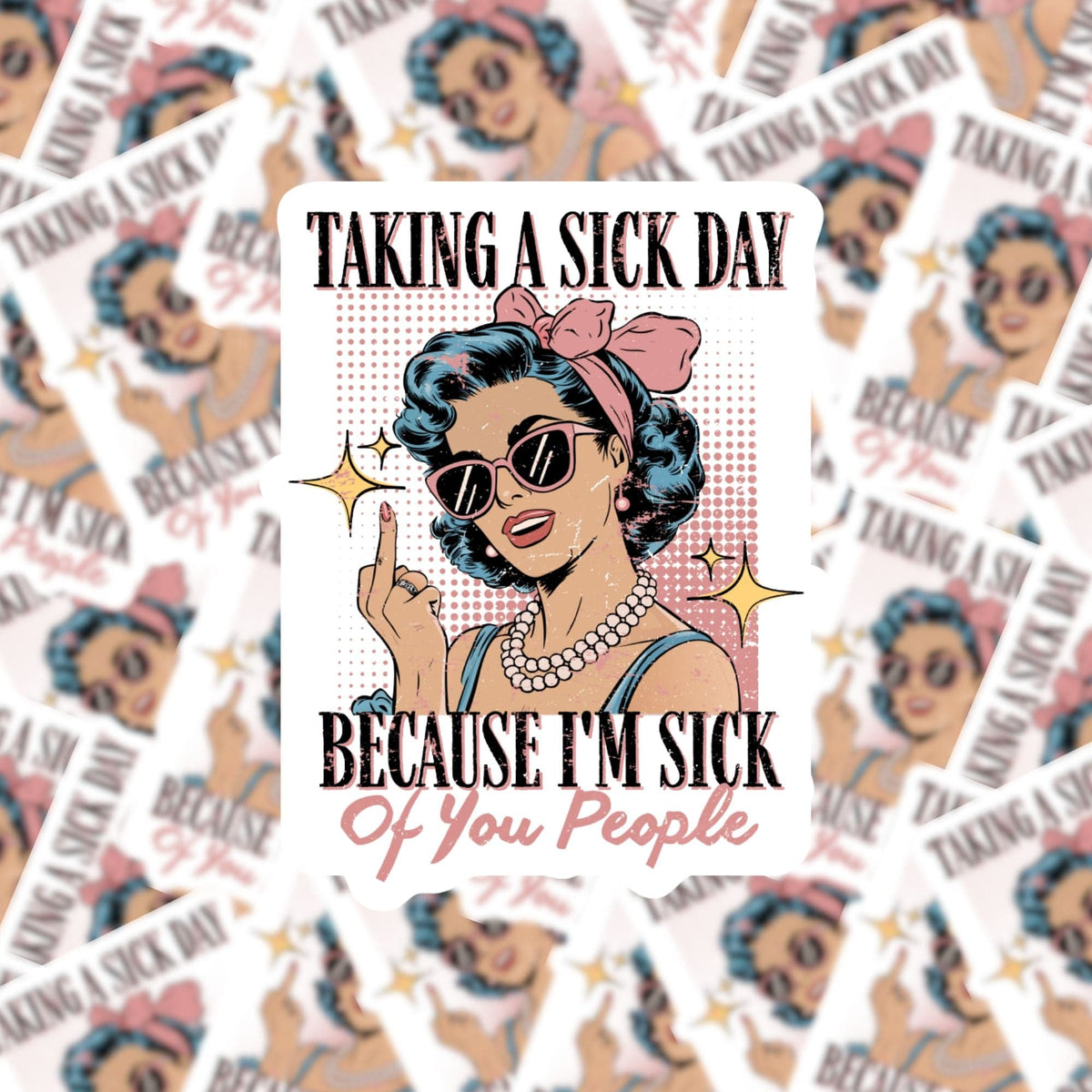 Taking a Sick Day Sticker – Fuzzy Loon Designs