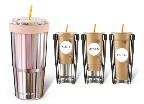 Pink metallic to go buddy frost buddy tumblers for insulating beverages 