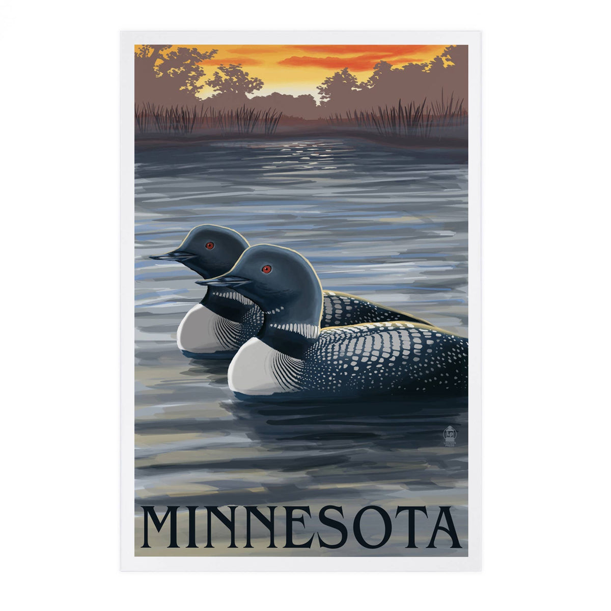 PREMIUM POSTCARDS Minnesota Loons – Fuzzy Loon Designs