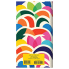 Colorful abstract cover design with overlapping arches in rainbow colors on a cream background. A yellow box at the bottom includes pricing info.