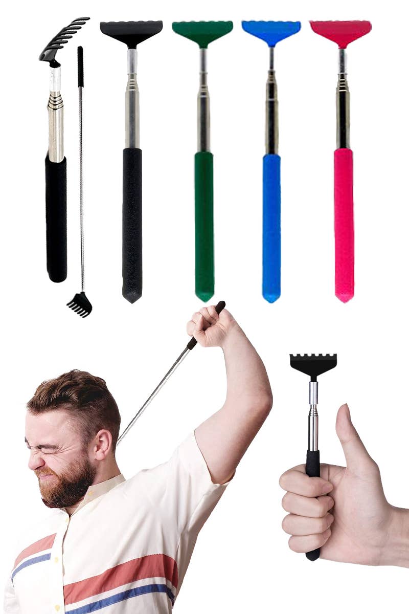 Extendable & Portable Metal Back Scratcher - 23 Inch – Fuzzy Loon Designs