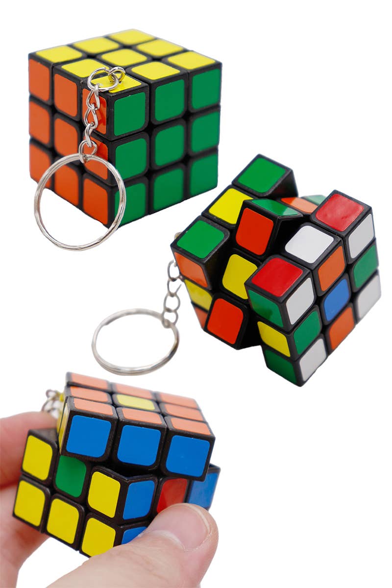 Mini Cube Key Chain Mini Magic Cube Key Chain – Fuzzy Loon Designs