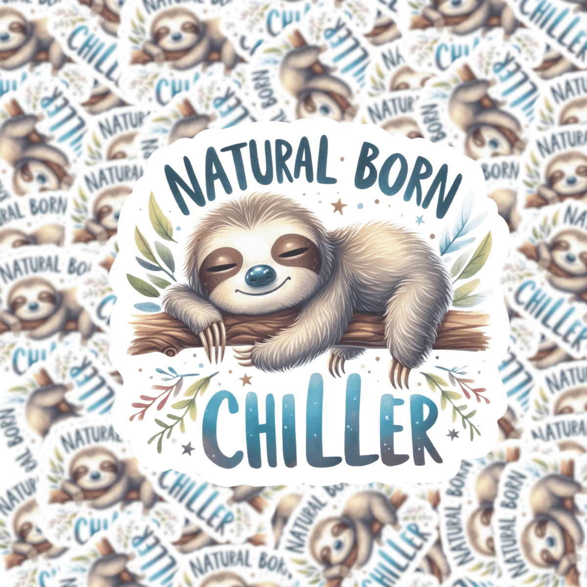 Natural Born Chiller Sticker – Fuzzy Loon Designs