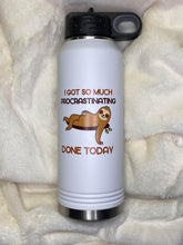 Procrastination Sloth | Insulated Bottle with Straw and Spout