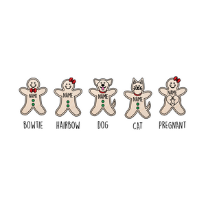 Personalized Individual Gingerbread Cookie Ornament
