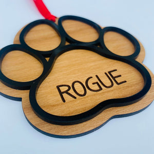 Personalized Paw Print Ornament