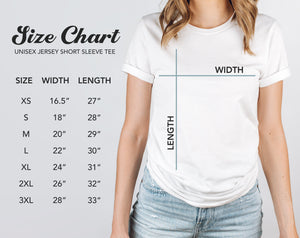 Adult Bella Canvas Sizing Chart. XS 16.5" Width 27" Length up to 3XL 28" width and 33" long